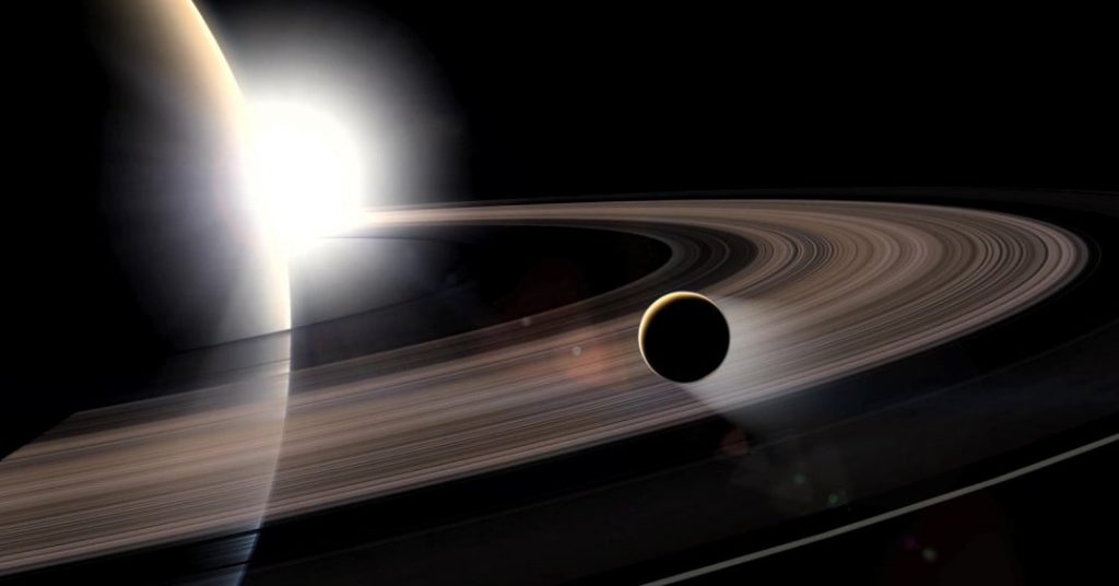Titan, l'une des plus grosse lune de la planète gazeuse Saturne